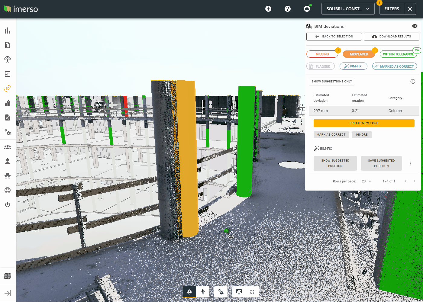 Imerso's construction inspection software shows how BIM Models can be easily updated for As Built documentation