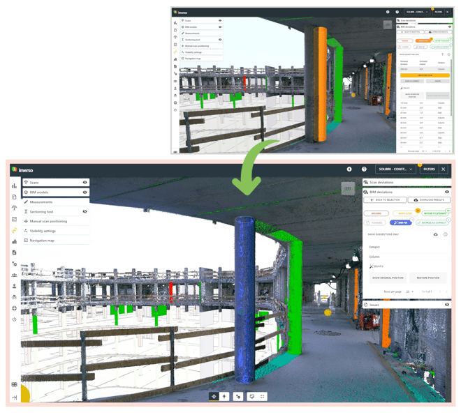 Update BIM models to jobsite conditions with Imerso