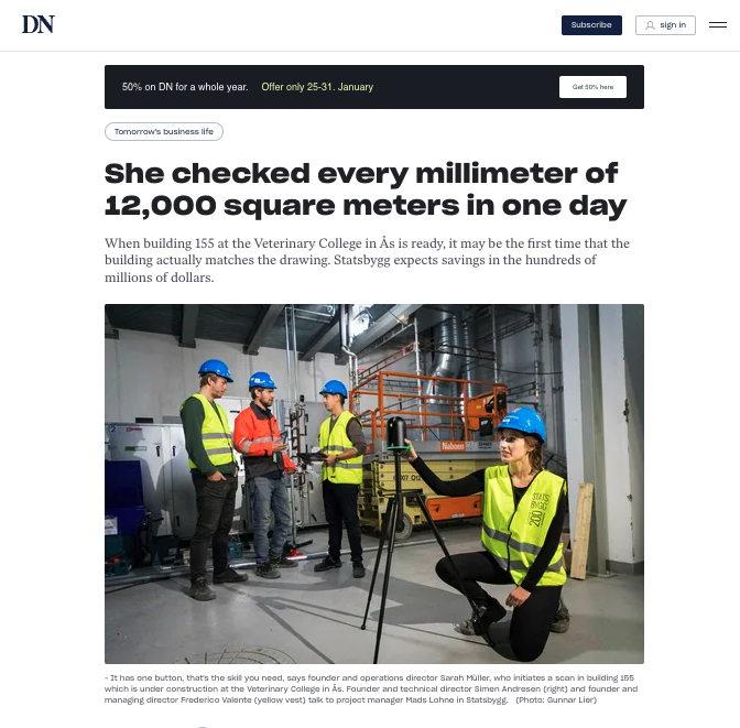 She checked every millimetre of 12,000 square meters in one day