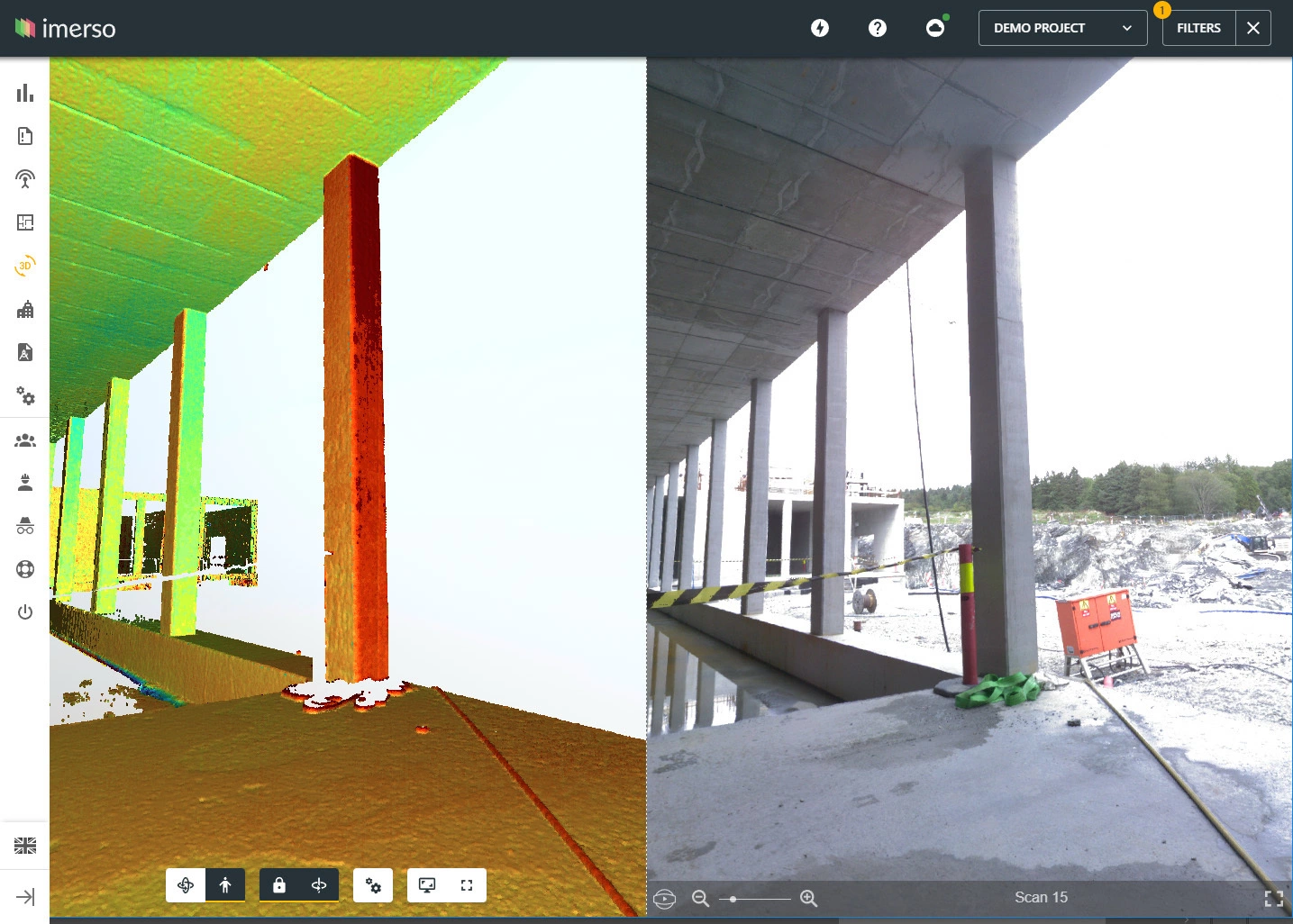 Imerso zeigt 3D Scanning und 360 Panoramabilder an